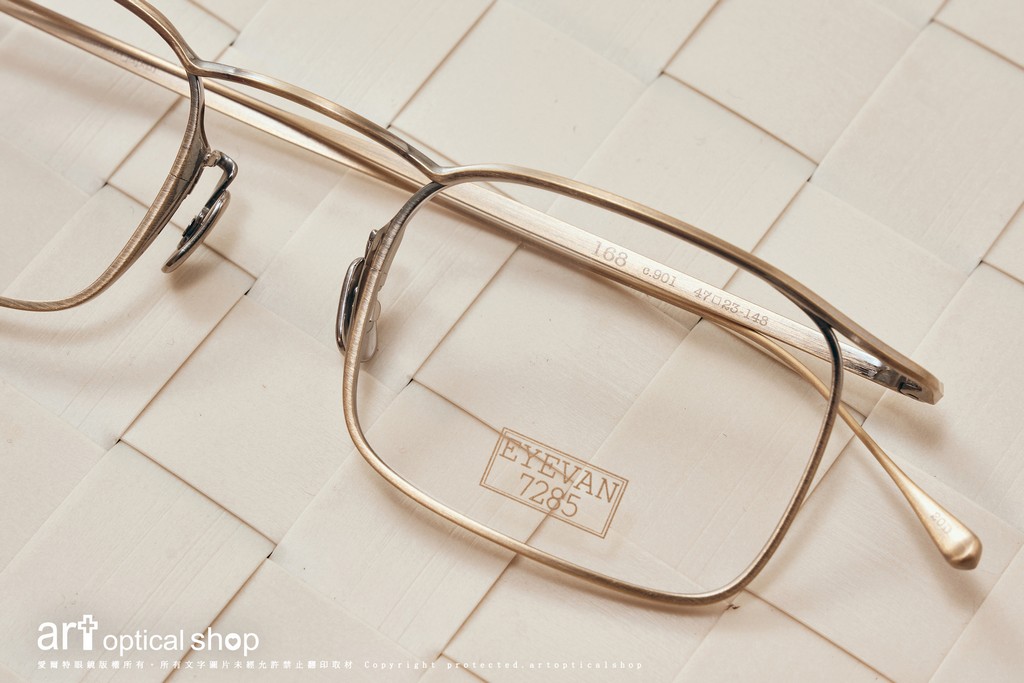 EYEVAN 7285 165 168 復古文青鈦金屬金絲鏡框- 愛爾特眼鏡| 您專屬的視