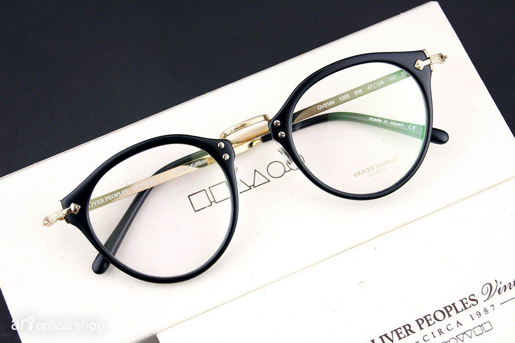 OLIVER PEOPLES - 經典505『雅』日手製作限量復刻版- 黑金色- 愛爾特